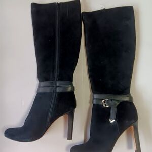 Antonio Melano sz7 heeled black suede boots